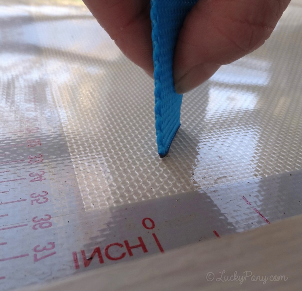 Create a clean edge on freshly cut nylon webbing by pressing the heated edge onto a silicone mat