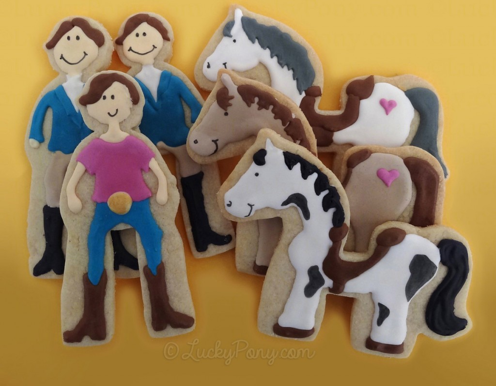 Horse and rider sugar cookies