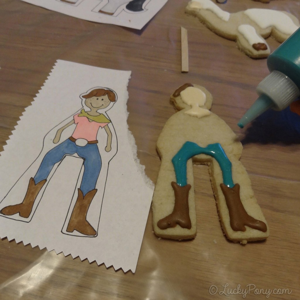 Horseback rider cookie decorating - cowgirl