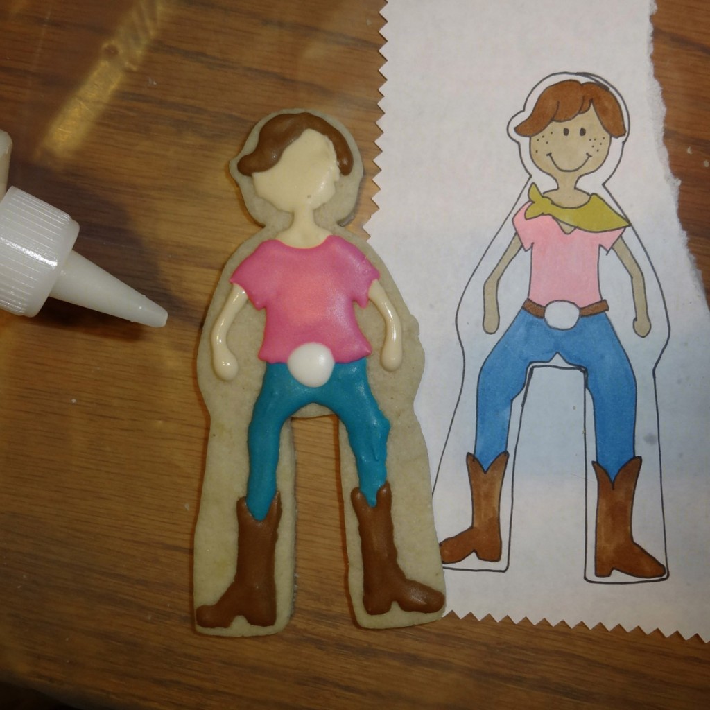 Horseback rider cookie decorating - cowgirl