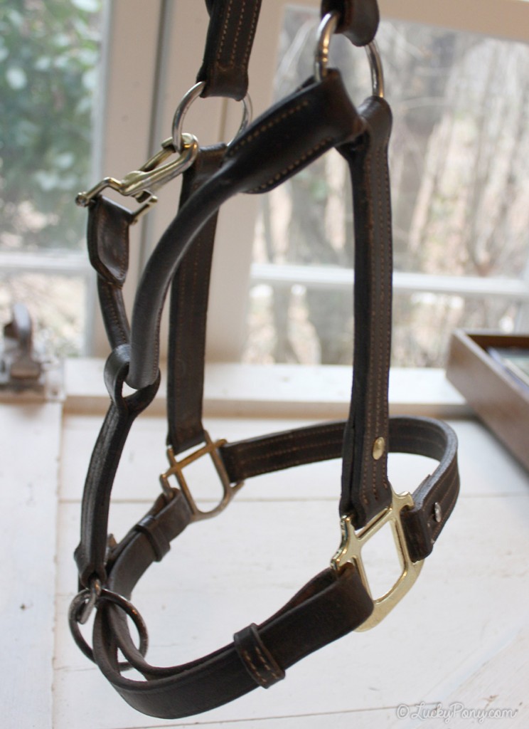 How to fix a horse halter with a broken square on the noseband.