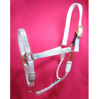 White Nylon Horse Halter