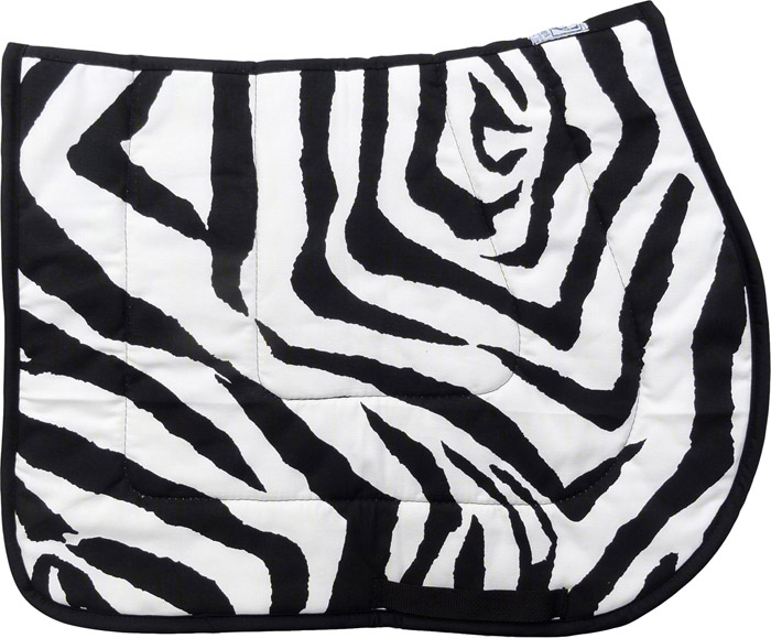 Zebra Animal Print English Saddle Pad Novelty English Saddle Pads