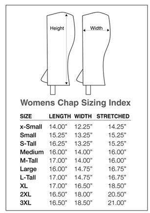 Chaps Plus Size Chart