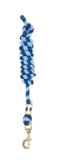 9ft Horse Lead - Poly Rope - Navy & Sky Blue