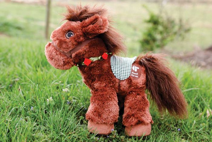 Piccoli Red Velvet Plush Racehorse 