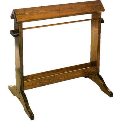 Solid Wood Saddle Stand with Storage