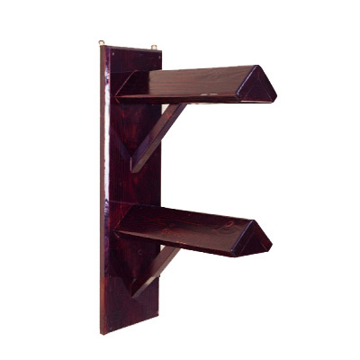 Solid Wood Wall Mount Saddle Rack - Double