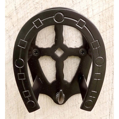 Horseshoe Shaped Bridle Rack - Matte Black