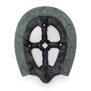 Horseshoe Shaped Bridle Rack - Green Patina