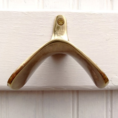 Brass "Saddle" Shaped Bridle Hook 