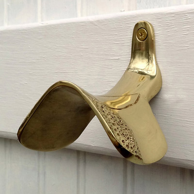 Brass "Saddle" Shaped Bridle Hook 