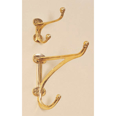  Vintage Style Polished Brass Harness Hook 