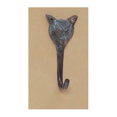 Fox Head Hook - Brass, Chrome, or Patina
