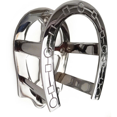 Horseshoe Shaped Bridle Rack - Chrome