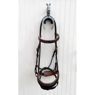 Horse Head Bridle Bracket - Green Patina