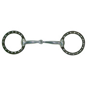 Stainless Steel Miniature Horse Eggbutt Snaffle Bit with Decorative Dots
