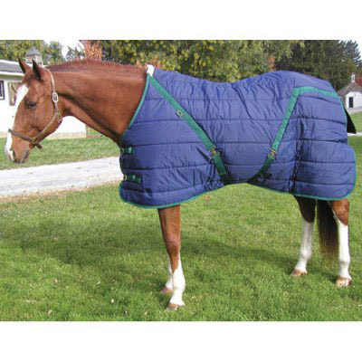 Snuggie Pony Stable Blanket – 420 Gram Fill – Blue and Hunter