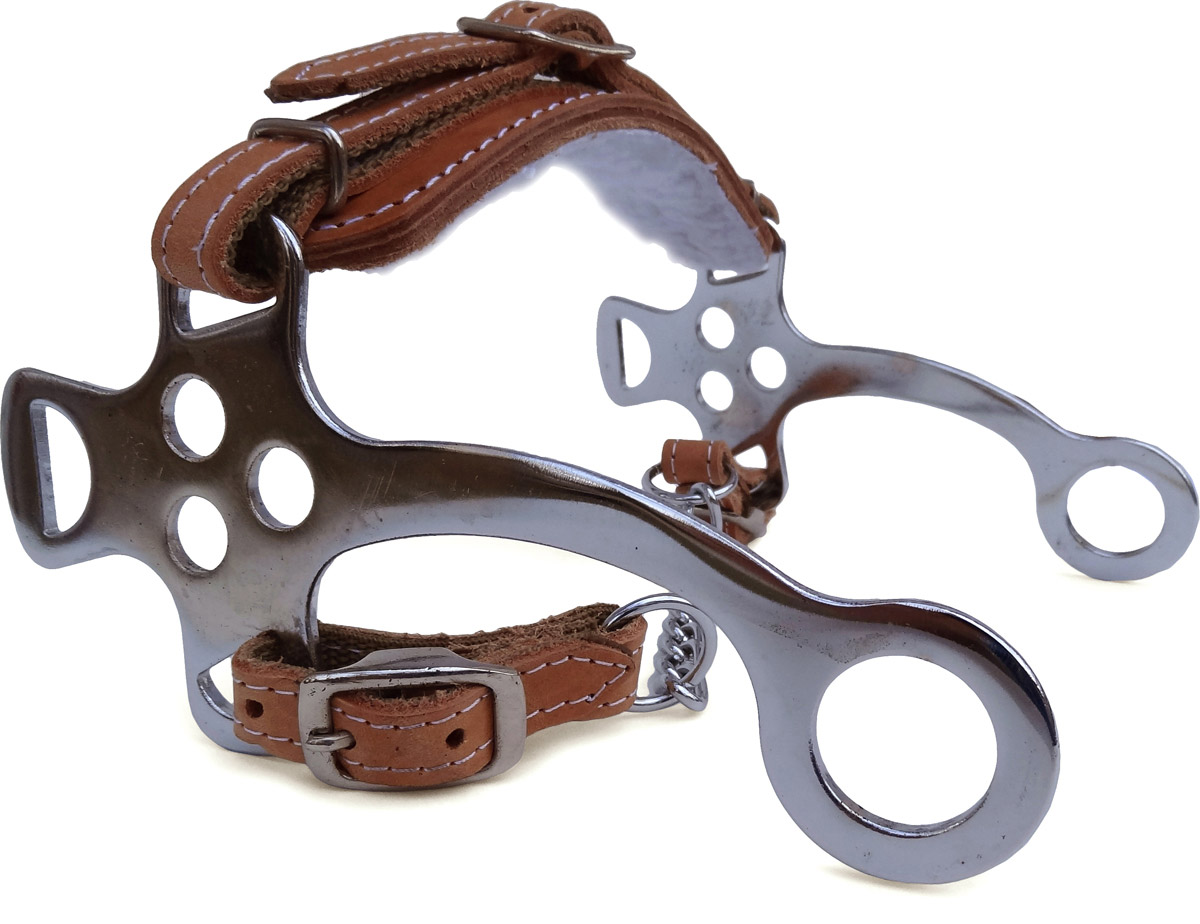 Tag ud Brug af en computer omvendt English Hackamore - Leather with Fleece Lined Nose & 5in Shank