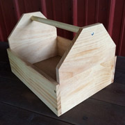 Solid Wood Grooming Tote - Unfinished