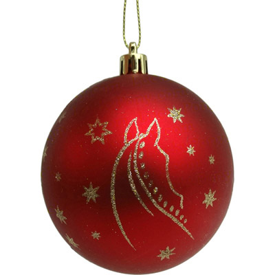 Set of 6 Unbreakable Equestrian Christmas Ornaments