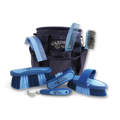 Equestria Sport 8-PC Horse Grooming Kit, Blue