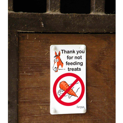 "No Treats" Stall Sign