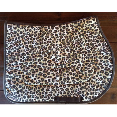 Leopard Print English Saddle Pad - USA MADE