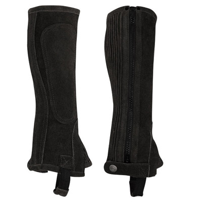 Plus Size Suede Zip-Up Half Chaps