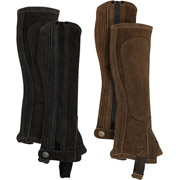 Plus Size Suede Zip-Up Half Chaps