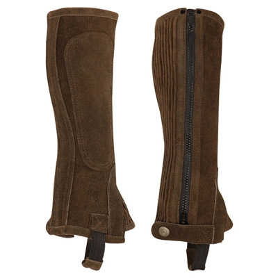 Plus Size Suede Zip-Up Half Chaps