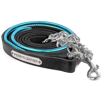 Luxury Padded Leather Horse Lead - Custom Engraved Plate