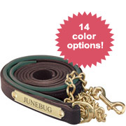 Luxury Padded Leather Horse Lead - Custom Engraved Plate