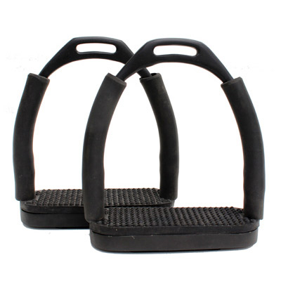 Perri's Black Powder Coated Jointed Stirrup Irons