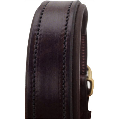 Luxury Padded Leather Halter - Brown with Brown Padding