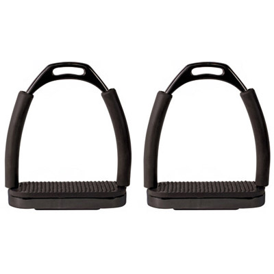 Perri's Black Powder Coated Jointed Stirrup Irons