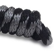 9ft Horse Lead - Poly Rope - Charcoal Grey and Black