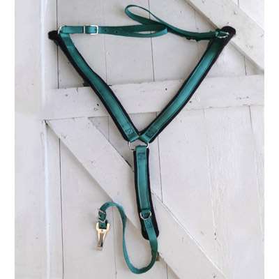 Teal Blue 1.5 inch Wide Nylon Breastcollar