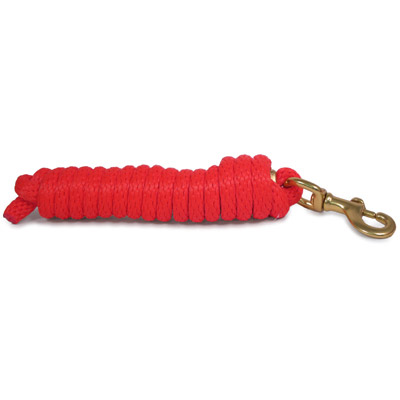 9ft Horse Lead - Poly Rope - Red