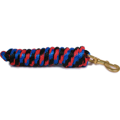 9ft Horse Lead - Poly Rope - Black, Blue, Red