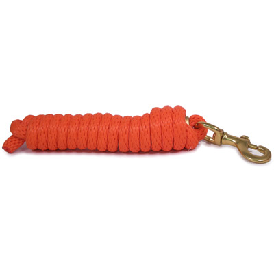 9ft Horse Lead - Poly Rope - Orange