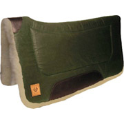 100% Lambswool Western Saddle Pad - Waxed Cotton Top - Contoured