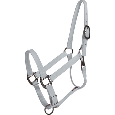 White Nylon Horse Halter - USA Made