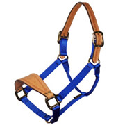 Bronc Halter with Leather Nose & Crown - No Snap - Malleable Iron Hardware