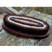 Tail Tamer Wood Handled Horse Grooming Brush Short Horsehair