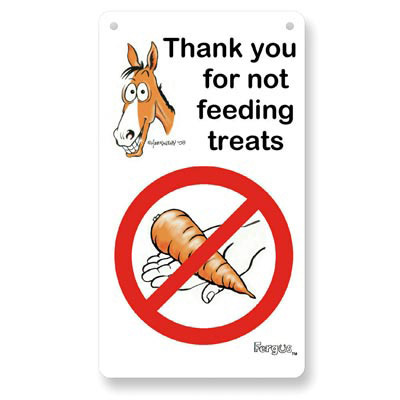 "No Treats" Stall Sign