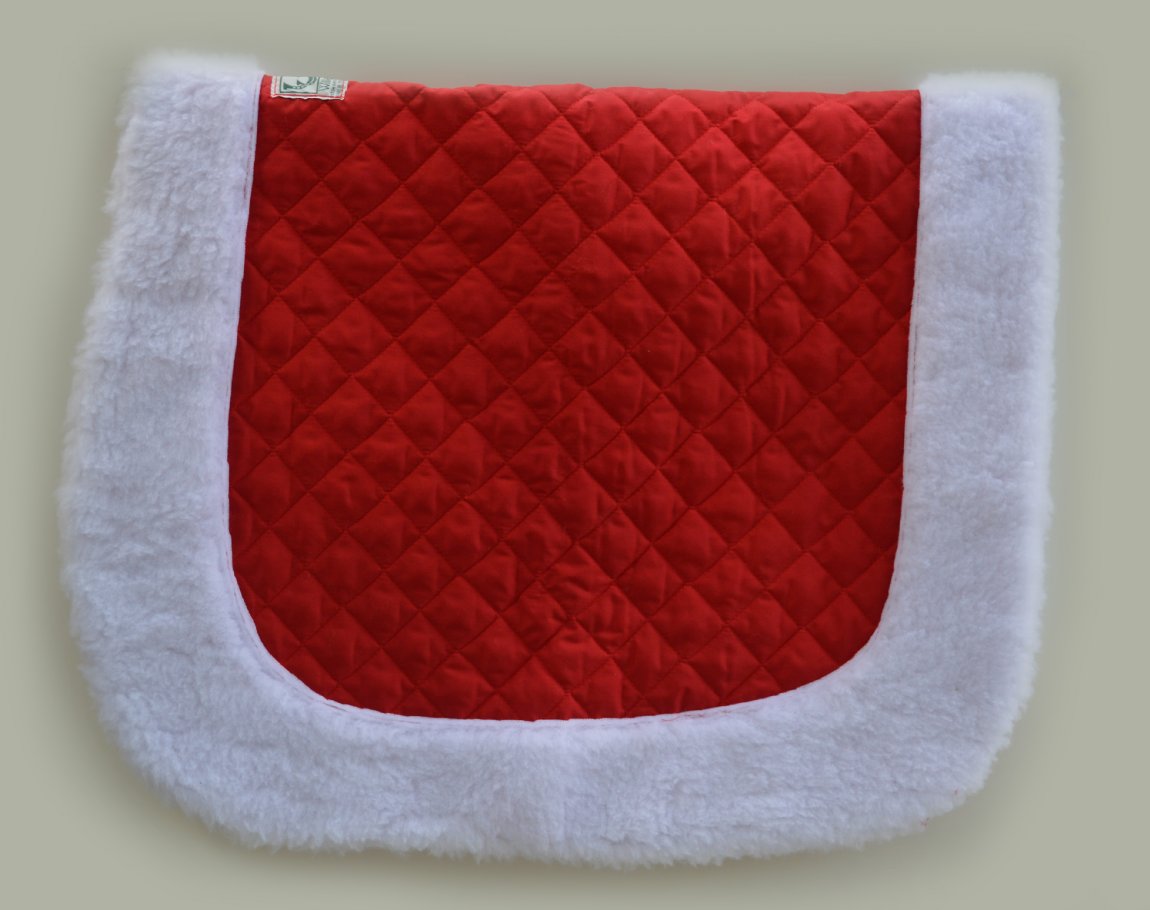 Fur Trimmed Santa Christmas Saddle Pad