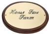 Custom Engraved Oval Stall Name Board with Plate