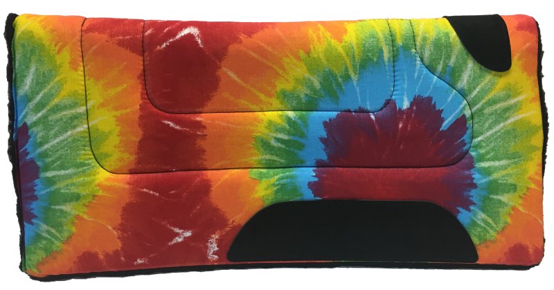 Tie Dye Western Saddle Pad