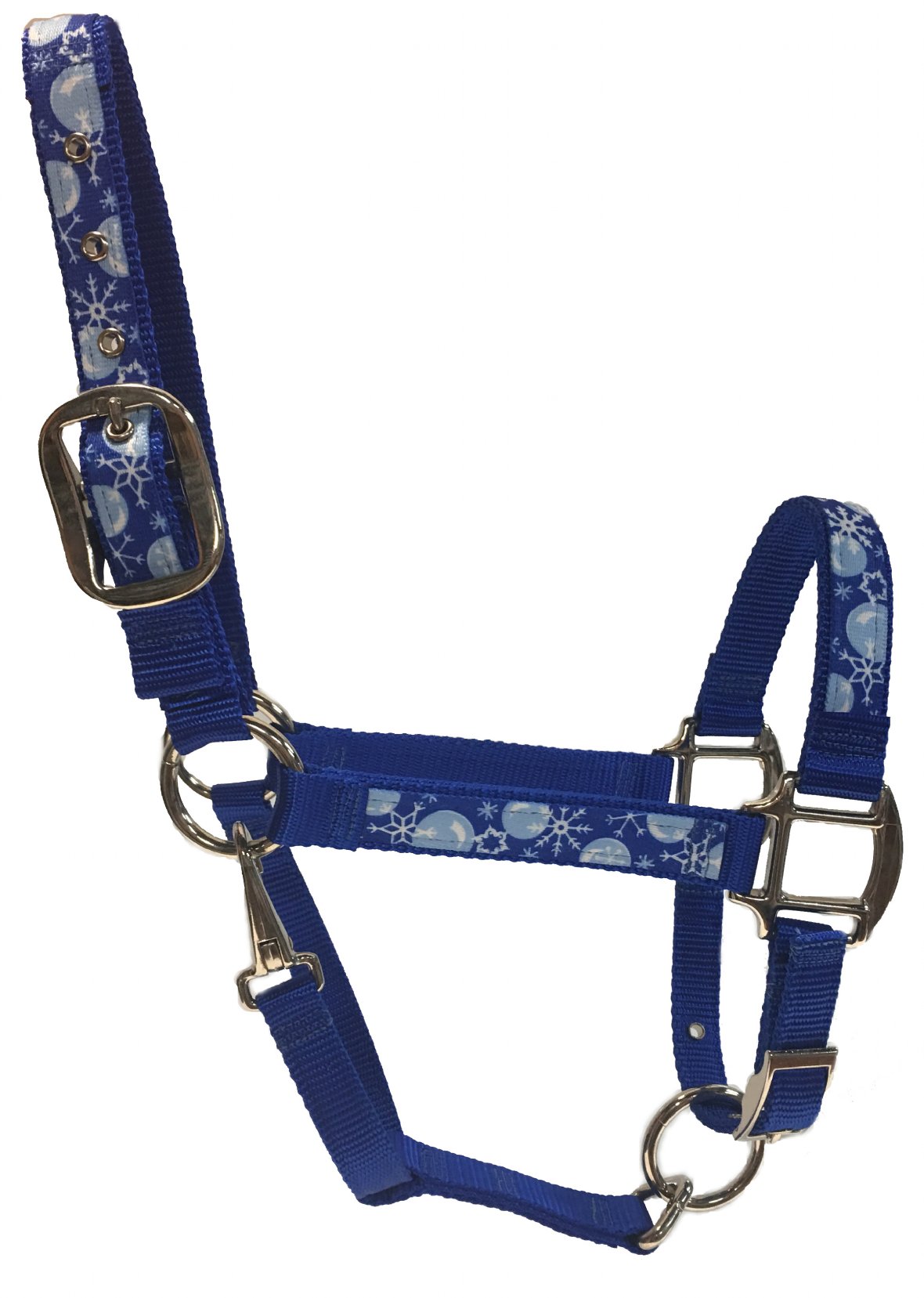 Designer and blue rhinestone horse halter, designer halter, rhinestone  horse halter, custom horse halter, gold and blue stone halter